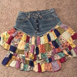 Vintage Levi’s ruffle denim skirt